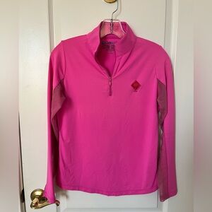 IBKUL Long Sleeve Quarter Zip Top XS Mock Neck UPF50+